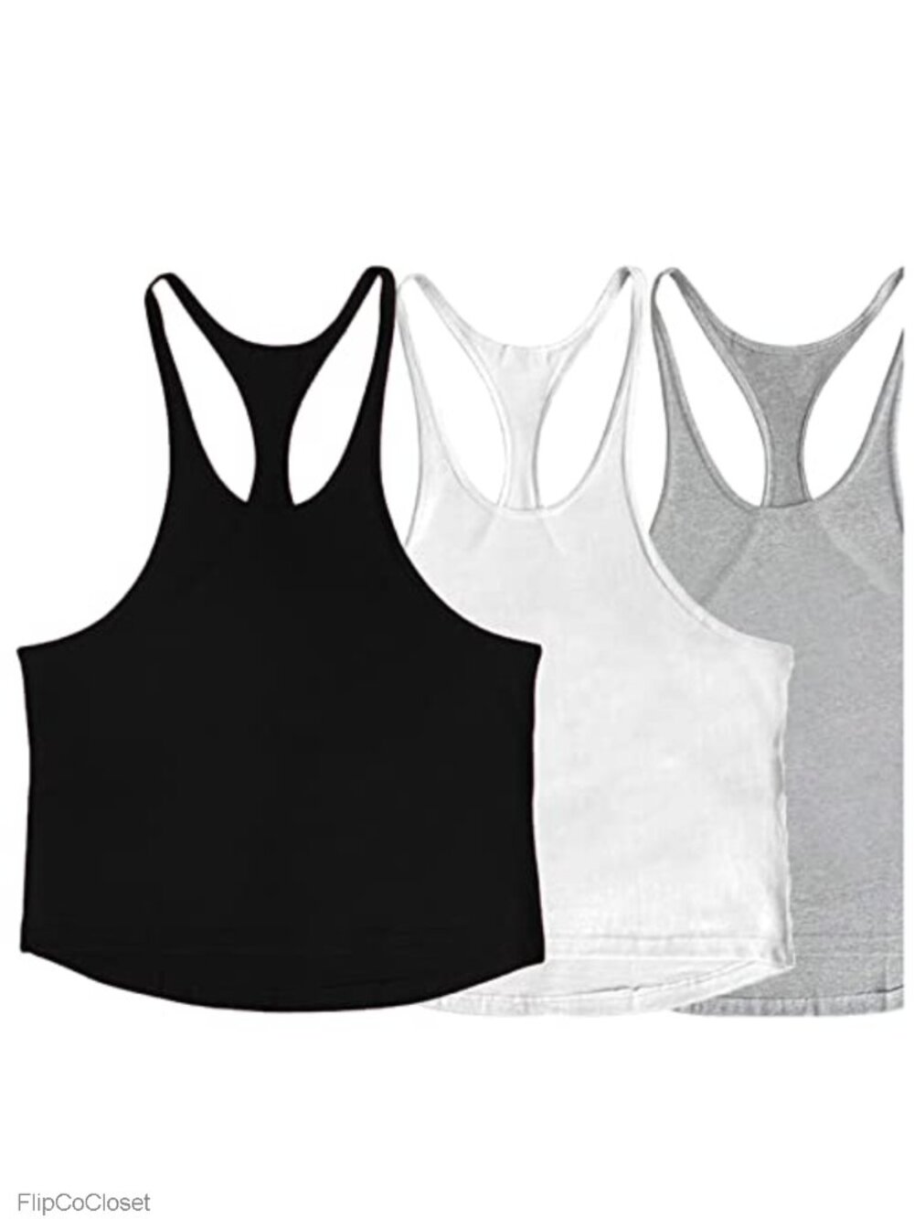 Men's Stringer Tank Top Y-Back Sleeveless Bodybuilding Gym Workout Vest